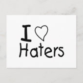 I Love Haters Briefkaart (Voorkant)