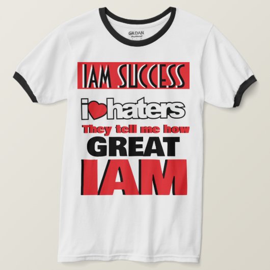 I LOVE HATERS T-SHIRT (Design voorkant)