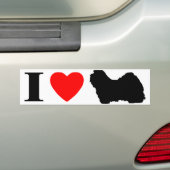 I Love Havanese Bumpersticker (Op auto)