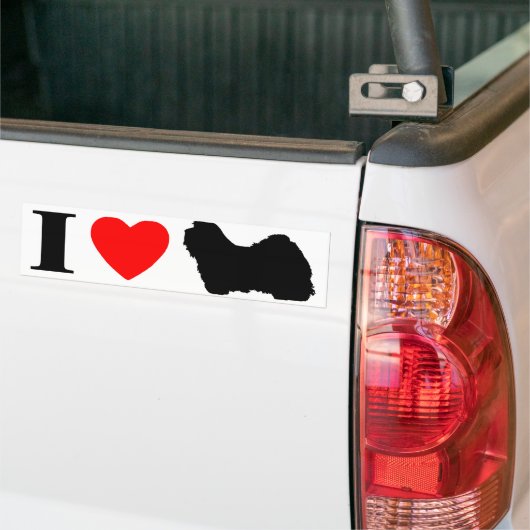 I Love Havanese Bumpersticker (Op Truck)