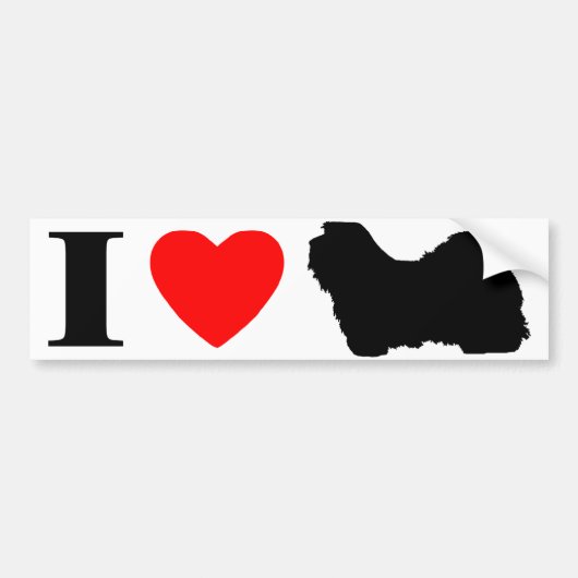 I Love Havanese Bumpersticker (Voorkant)