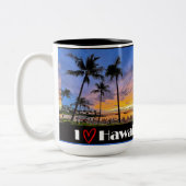 I Love Hawaii Lg Tweekleurige Koffiemok (Links)