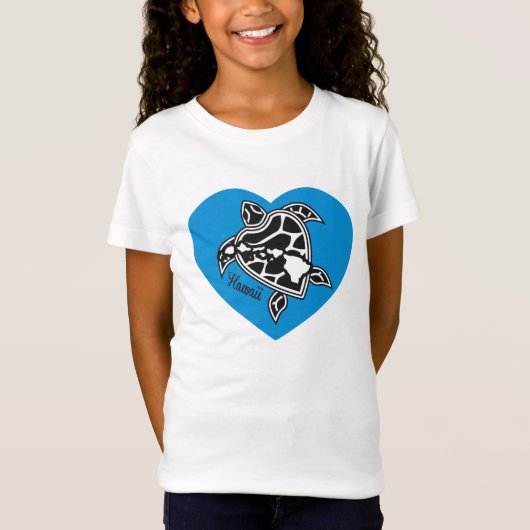 I Love Hawaii Shirt - Hawaii Islands Turtle (Voorkant)