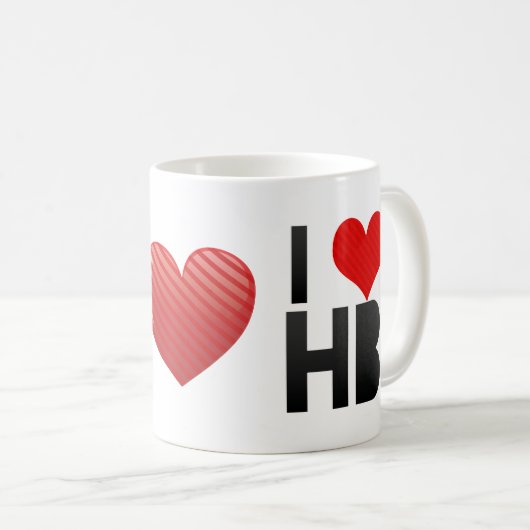 I Love HB Koffiemok (Voorkant rechts)