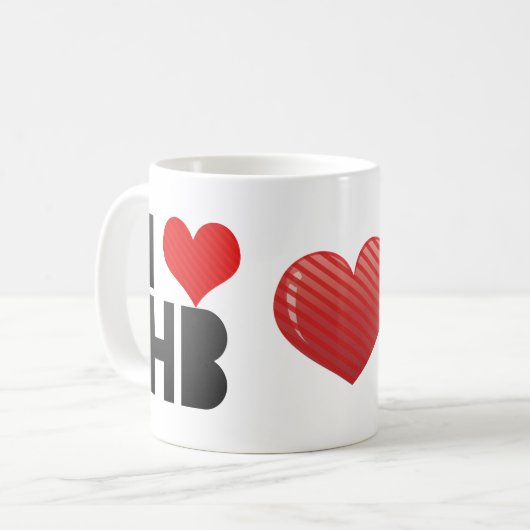 I Love HB Koffiemok (Voorkant links)