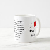 I Love Health & Safety Cheeky Funny Gift Koffiemok (Voorkant rechts)