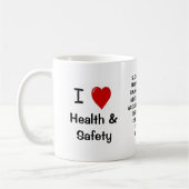 I Love Health & Safety Cheeky Funny Gift Koffiemok (Links)