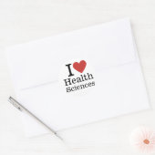 I ❤️ Love Health Sciences voor studenten / faculte Ronde Sticker (Envelop)
