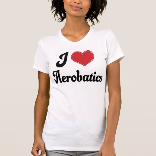 I Love (Heart) Aerobatics T-shirt (Voorkant)