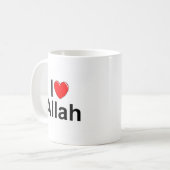 I Love (Heart) Allah Koffiemok (Voorkant links)