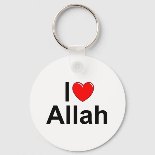 I Love (Heart) Allah Sleutelhanger (Voorkant)