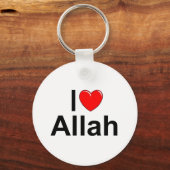 I Love (Heart) Allah Sleutelhanger (Voorkant)