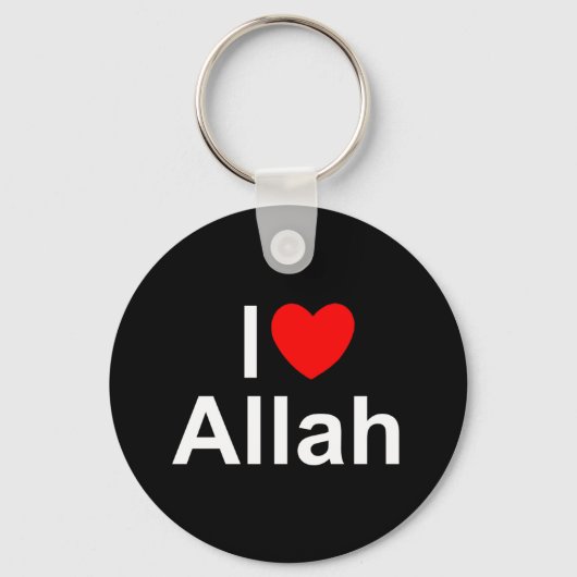 I Love (Heart) Allah Sleutelhanger (Voorkant)