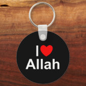 I Love (Heart) Allah Sleutelhanger (Voorkant)