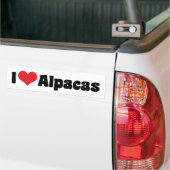 I Love Heart Alpacas Bumpersticker (Op Truck)