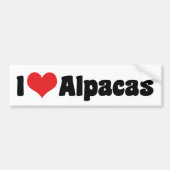 I Love Heart Alpacas Bumpersticker (Voorkant)