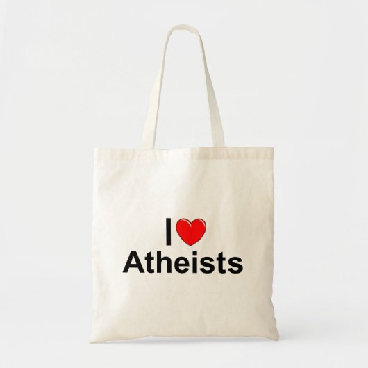 I Love (Heart) Atheists Tote Bag (Voorkant)