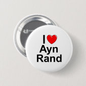 I Love (Heart) Ayn Rand Ronde Button 5,7 Cm (Voorkant /achterkant)