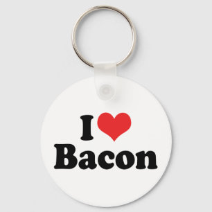 I Love Heart Bacon - Bacon Lover Sleutelhanger
