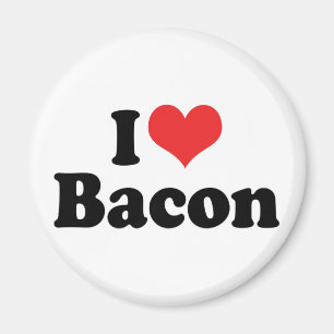 I Love Heart Bacon - Baconliefhebber Magneet