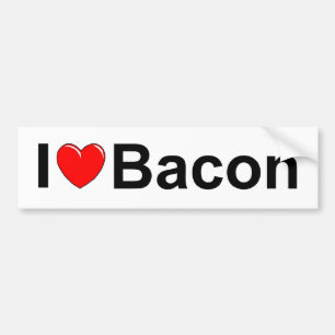 I Love (Heart) Bacon Bumpersticker