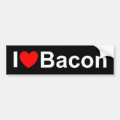 I Love (Heart) Bacon Bumpersticker (Voorkant)