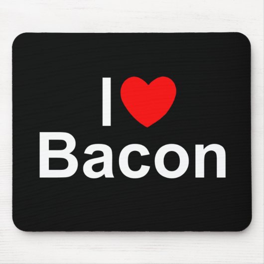 I Love (Heart) Bacon Muismat (Voorkant)