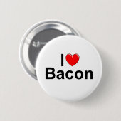 I Love (Heart) Bacon Ronde Button 5,7 Cm (Voorkant /achterkant)