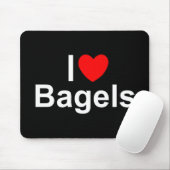 I Love (Heart) Bagels Muismat (Met muis)
