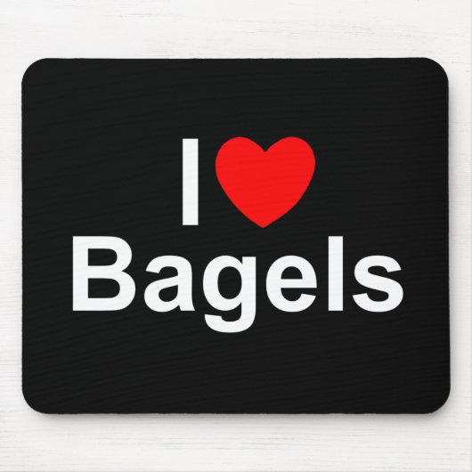 I Love (Heart) Bagels Muismat (Voorkant)