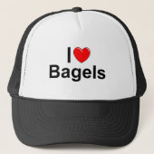 I Love (Heart) Bagels Trucker Pet (Voorkant)