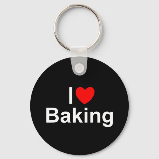 I Love (Heart) Baking Sleutelhanger (Voorkant)