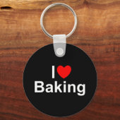 I Love (Heart) Baking Sleutelhanger (Voorkant)