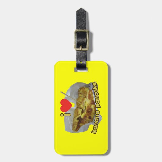 I Love (Heart) Banana Pancake ... Thai Street Food Bagagelabel (Voorkant verticaal)