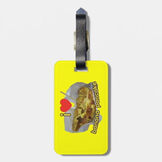 I Love (Heart) Banana Pancake ... Thai Street Food Bagagelabel (Achterkant verticaal)