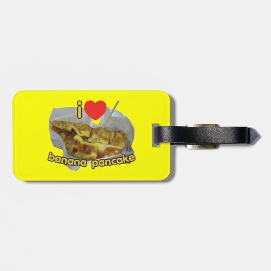 I Love (Heart) Banana Pancake ... Thai Street Food Bagagelabel (Achterkant horizontaal)