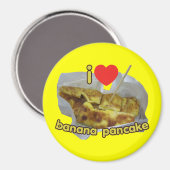 I Love (Heart) Banana Pancake ... Thai Street Food Magneet (Voorkant / Achterkant)