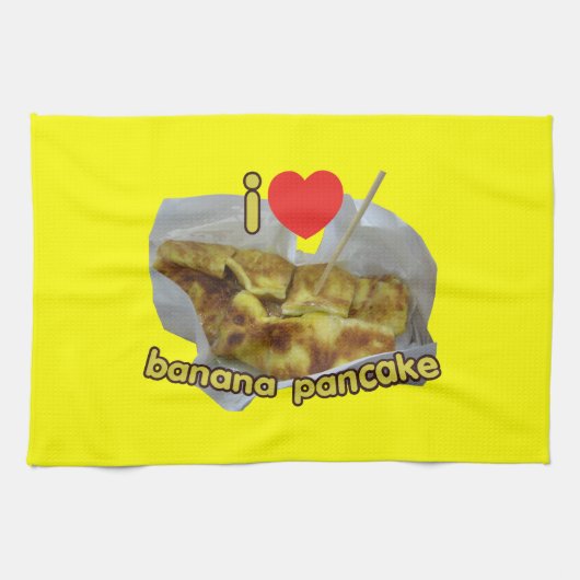 I Love (Heart) Banana Pancake ... Thai Street Food Theedoek (Horizontaal)