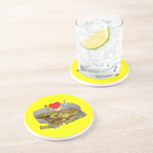 I Love (Heart) Banana Pancake ... Thai Street Food Zandsteen Onderzetter