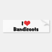 I Love Heart Bandicoots Bumpersticker (Voorkant)
