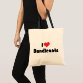 I Love Heart Bandicoots Tote Bag (Voorkant (product))