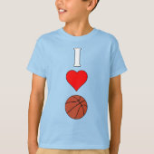 I Love-Heart Basketball Bys Basketball Player T-shirt (Voorkant)