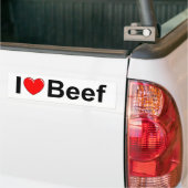 I Love (Heart) Beef Bumpersticker (Op Truck)