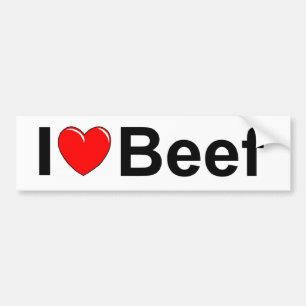 I Love (Heart) Beef Bumpersticker