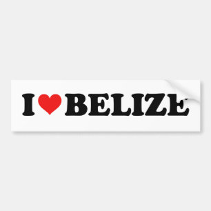 I Love Heart Belize Travel Souvenir Bumpersticker