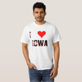 I Love (Heart) beroemd gemaakt door IOWA T-shirt (Voorkant volledig)