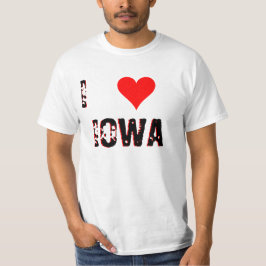 I Love (Heart) beroemd gemaakt door IOWA T-shirt