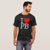 I Love (Heart) beroemd gemaakt door PB T-shirt (Voorkant volledig)