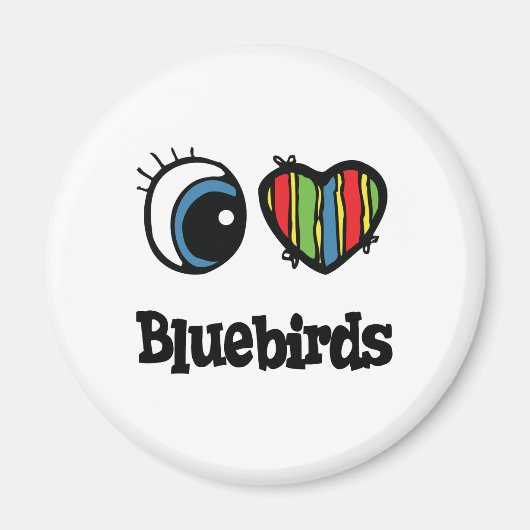 I Love (Heart) Bluebird Magneet (Voorkant)