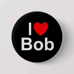 I Love (Heart) Bob Ronde Button 5,7 Cm